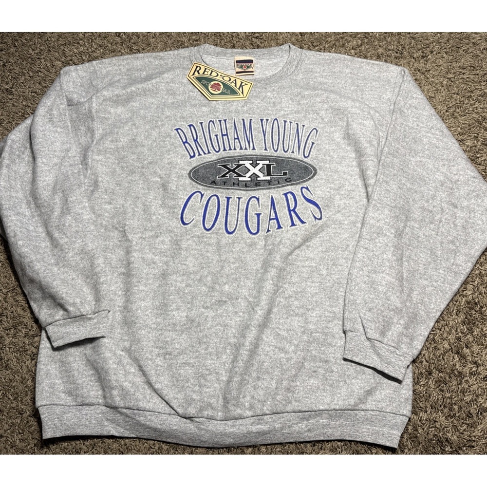 NEW Red Oak BYU Cougars NCAA Vintage Crewneck Wool-Like Sweater (Medium)